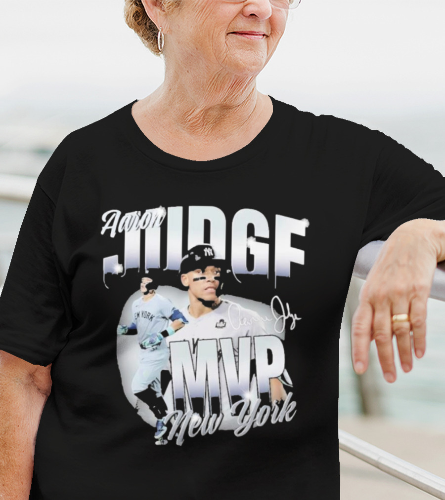 Aaron Judge New York Yankees MVP Signature Collection T-Shirt