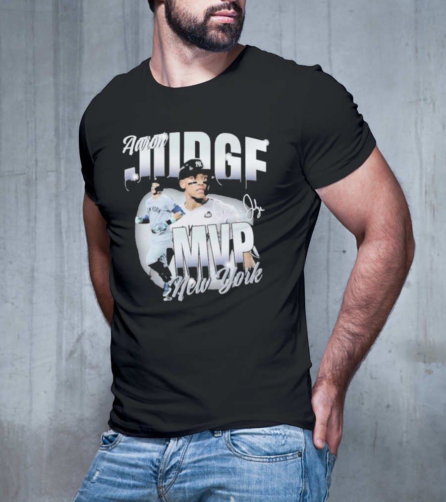 Aaron Judge New York Yankees MVP Signature Collection T-Shirt
