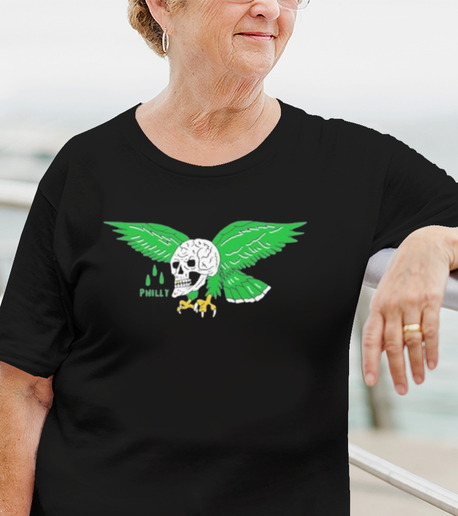 Heavyslime Philly Eagle Skull Wings T-Shirt