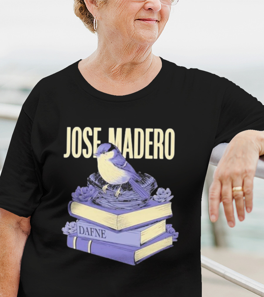 José Madero Dafne Bird On Books T-Shirt