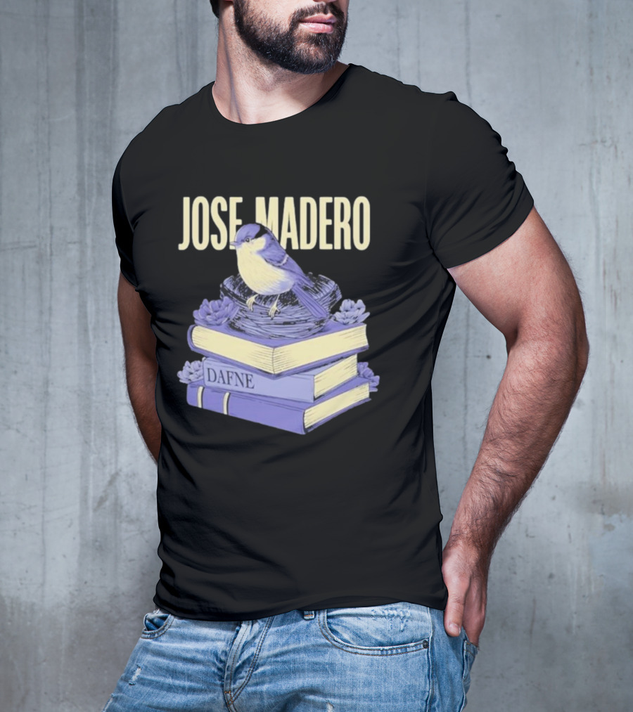 José Madero Dafne Bird On Books T-Shirt