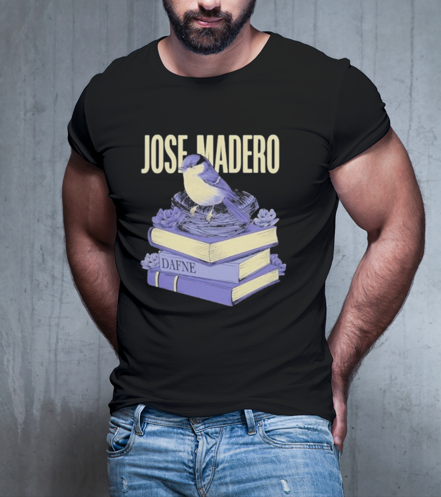 José Madero Dafne Bird On Books T-Shirt
