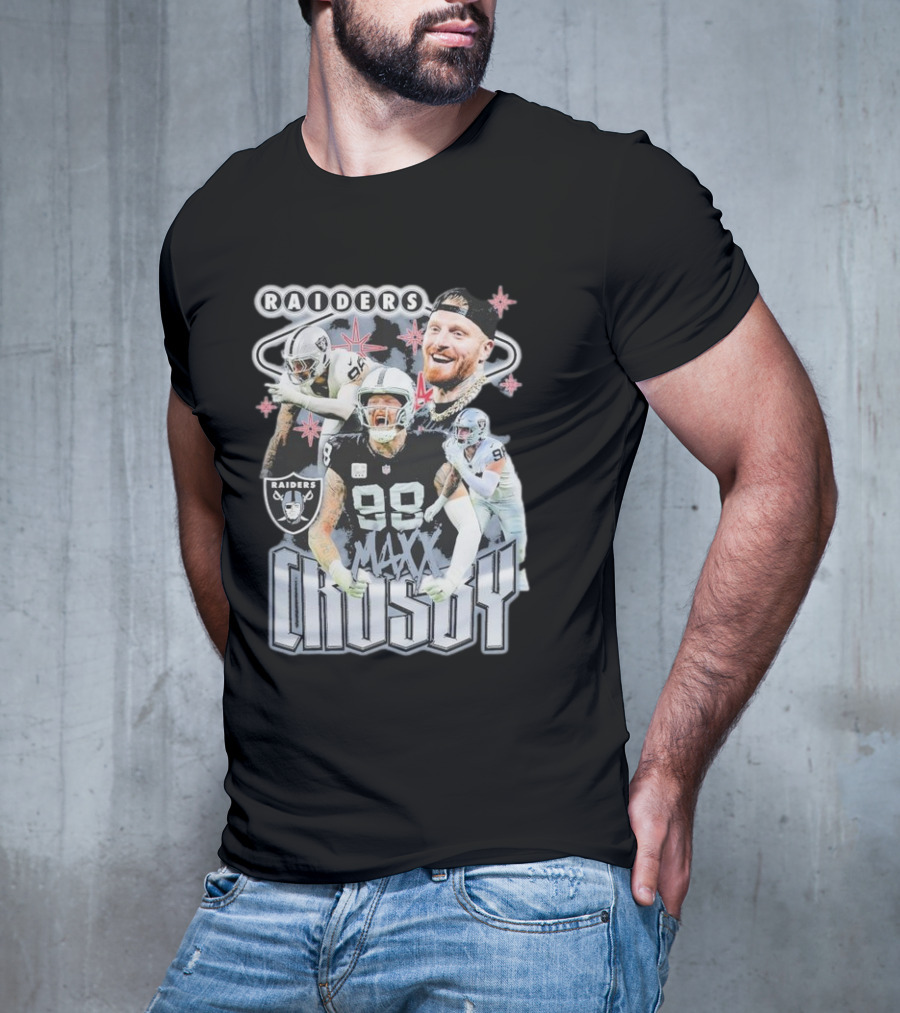 Maxx Crosby Raiders NFL Football Star Las Vegas Player T-Shirt