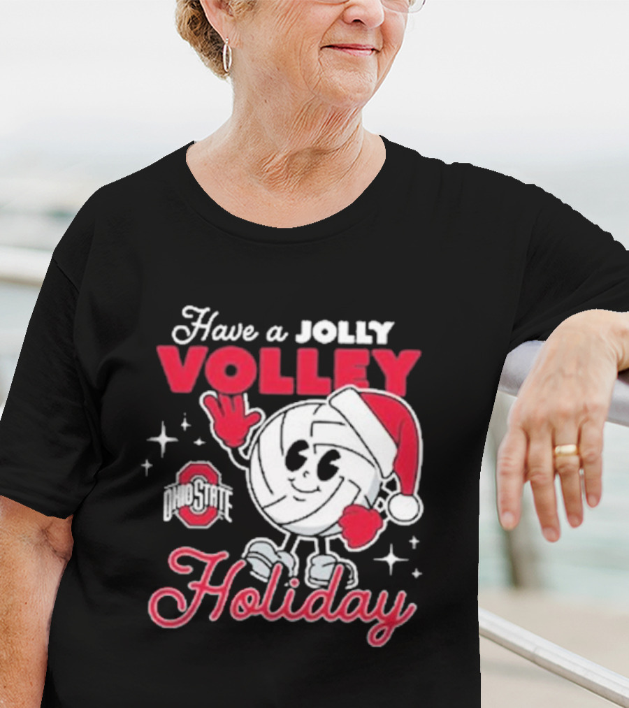 Ohio State Buckeyes Have A Jolly Volley Holiday Christmas T-Shirt