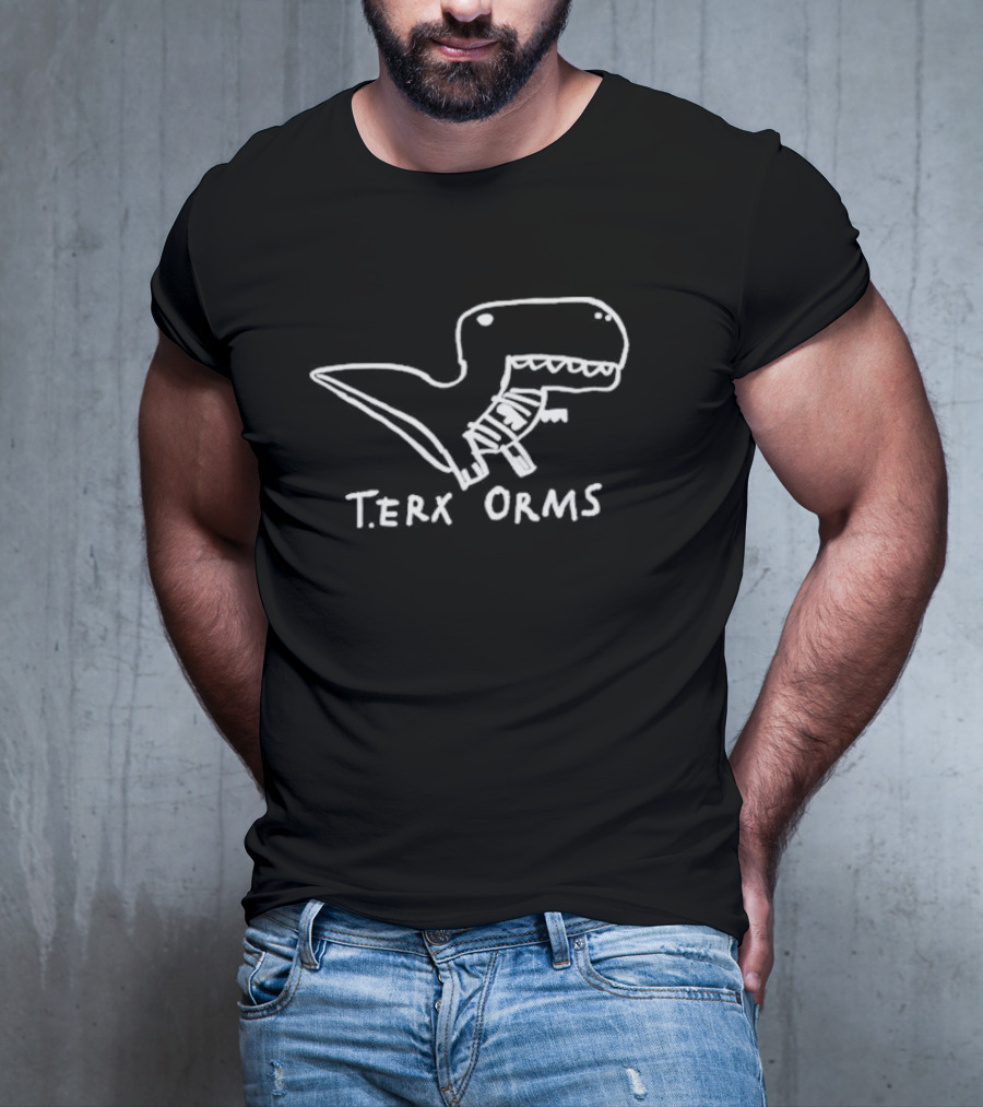 T-rex Arms T-erx Orms Dinosaur Sketch T-Shirt