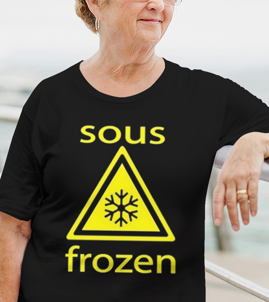 Sous Frozen Snowflake Warning Triangle T-Shirt