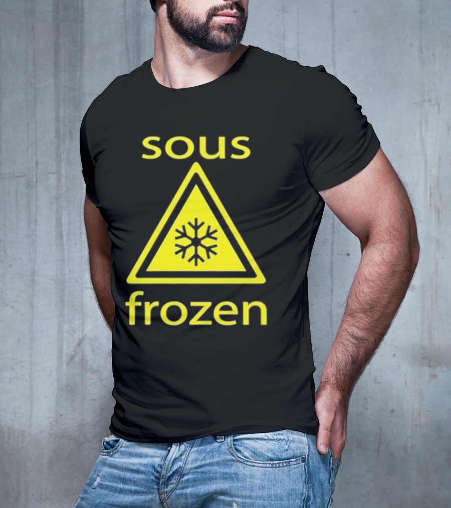 Sous Frozen Snowflake Warning Triangle T-Shirt