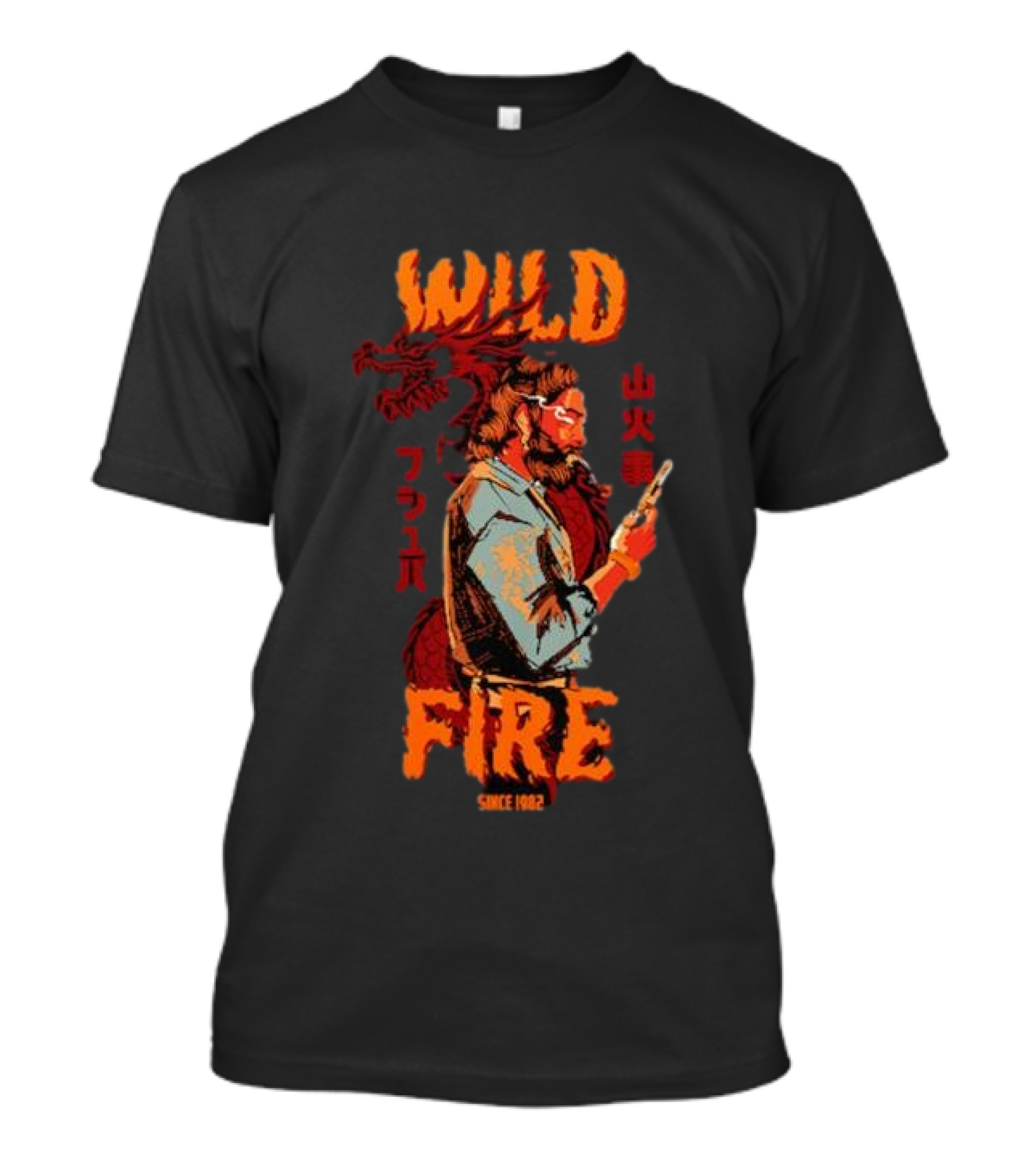 WILD FIRE SINCE 1982 Dragon And Man T-Shirt