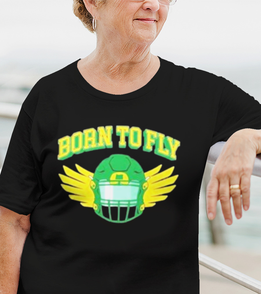 Born To Fly Football Helmet With Wings T-Shirt