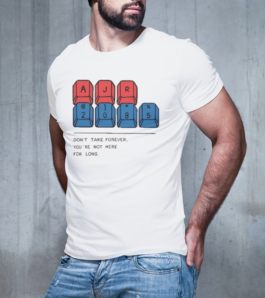AJR Brothers 2085 Livestream Don't Take Forever Keyboard Keys T-Shirt