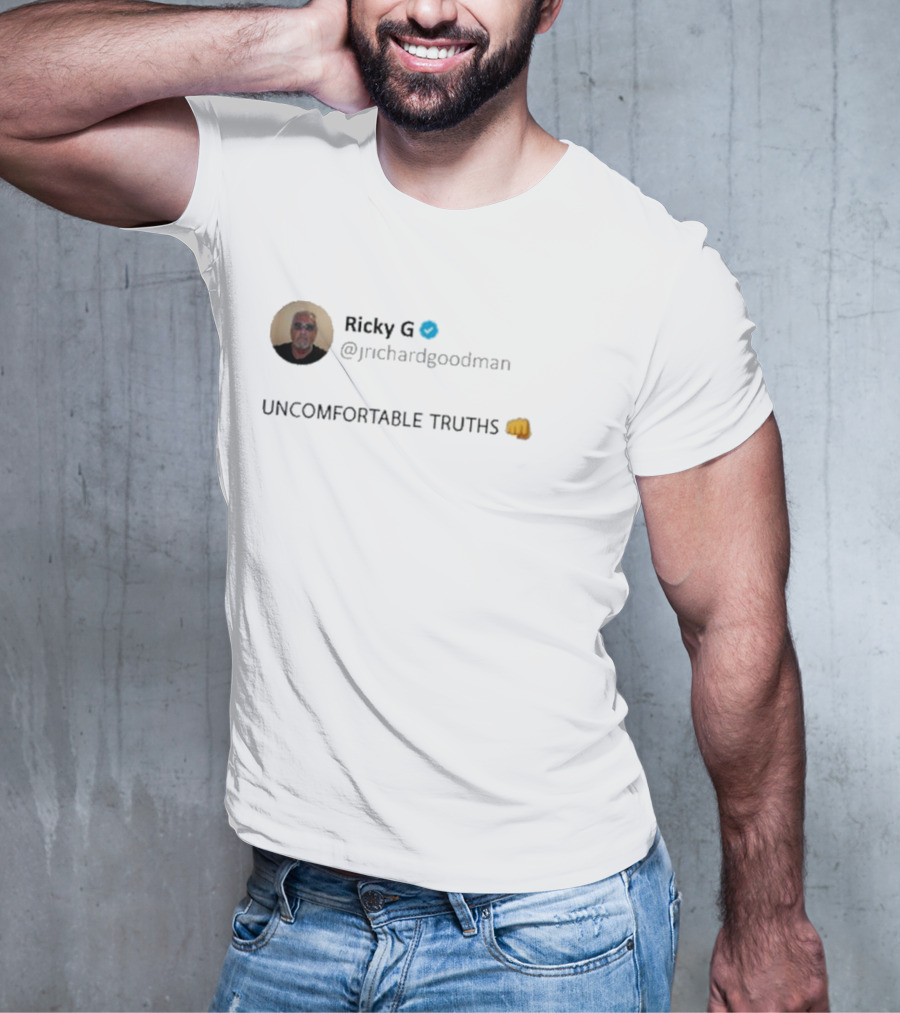 Ricky G Uncomfortable Truths @jrichardgoodman Fist Emoji T-Shirt