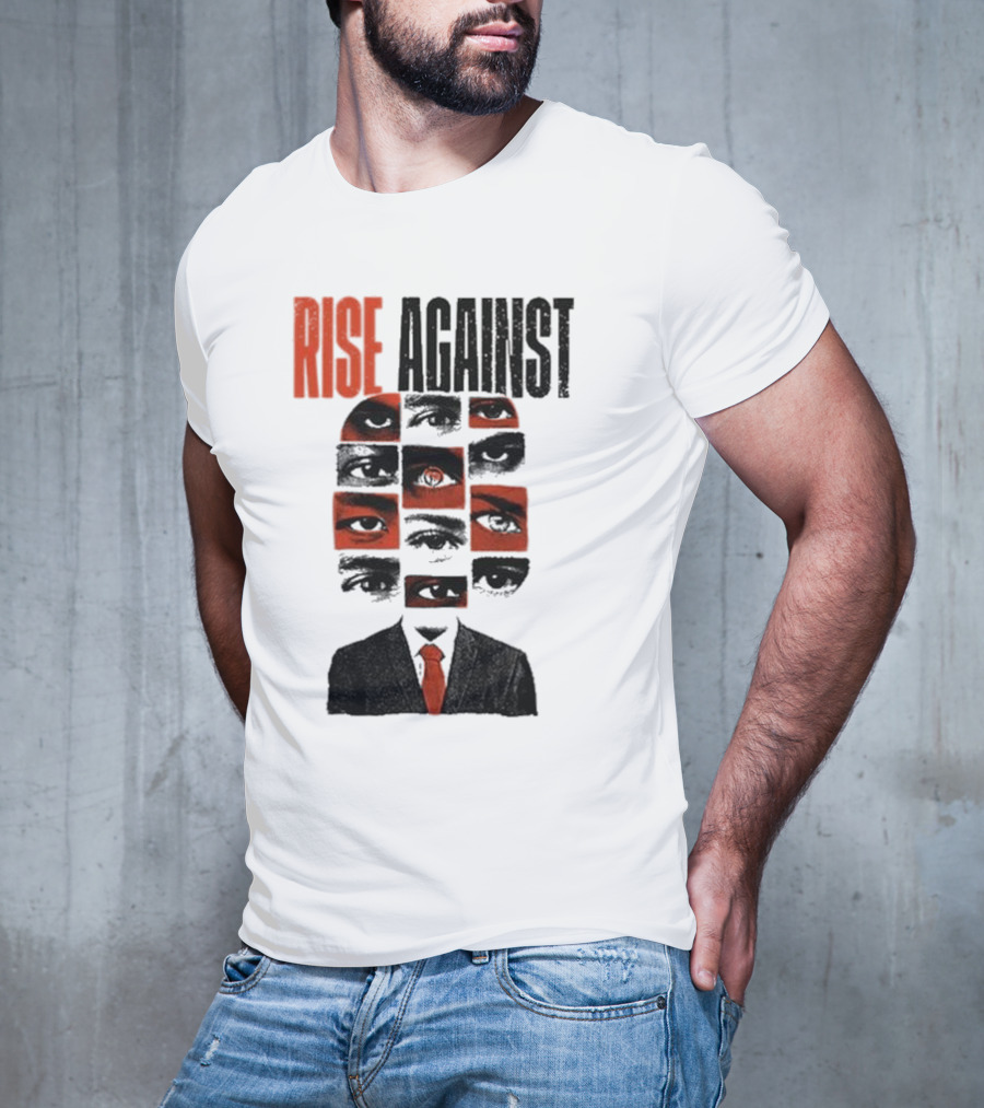 RISE AGAINST Eyes And Suit Big Brother Surveillance T-Shirt