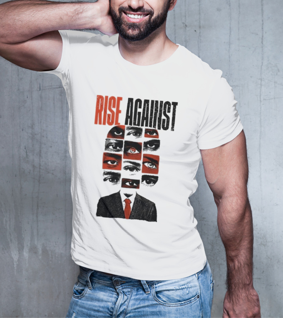 RISE AGAINST Eyes And Suit Big Brother Surveillance T-Shirt