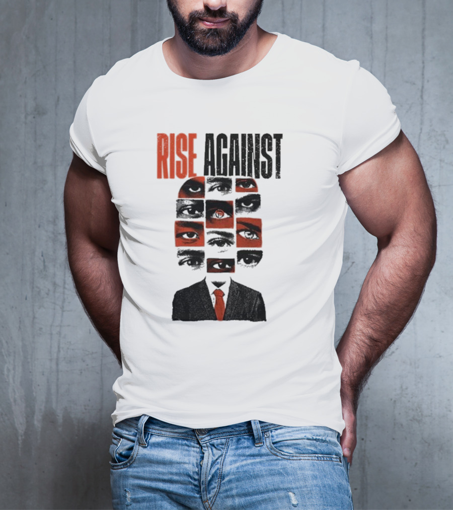 RISE AGAINST Eyes And Suit Big Brother Surveillance T-Shirt