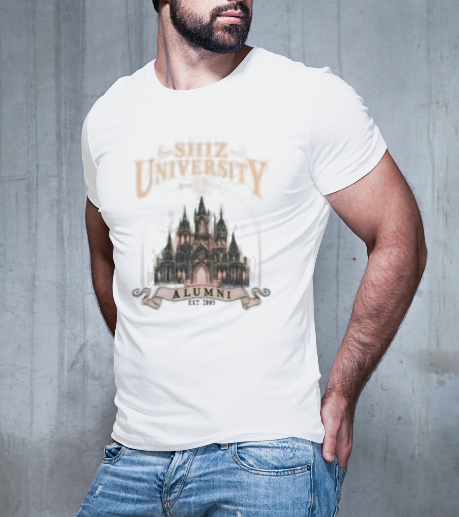 Shiz University Alumni Est 1995 Gothic Castle Emblem T-Shirt
