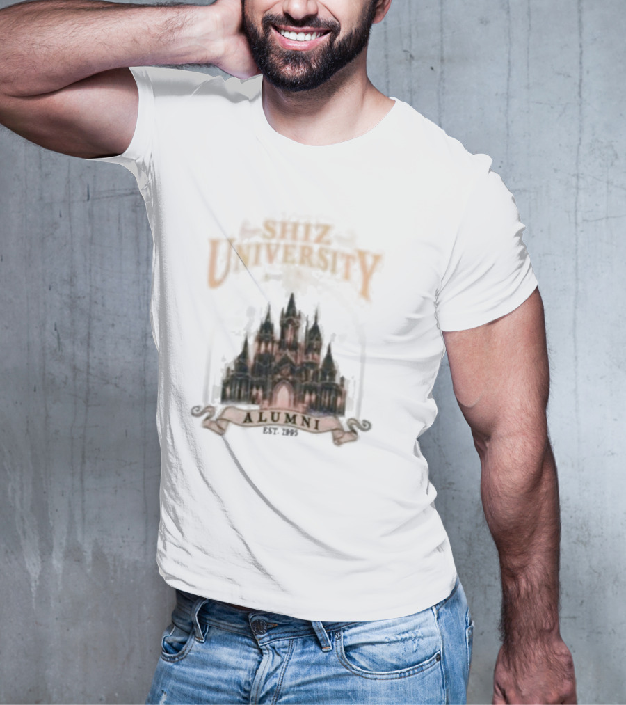 Shiz University Alumni Est 1995 Gothic Castle Emblem T-Shirt