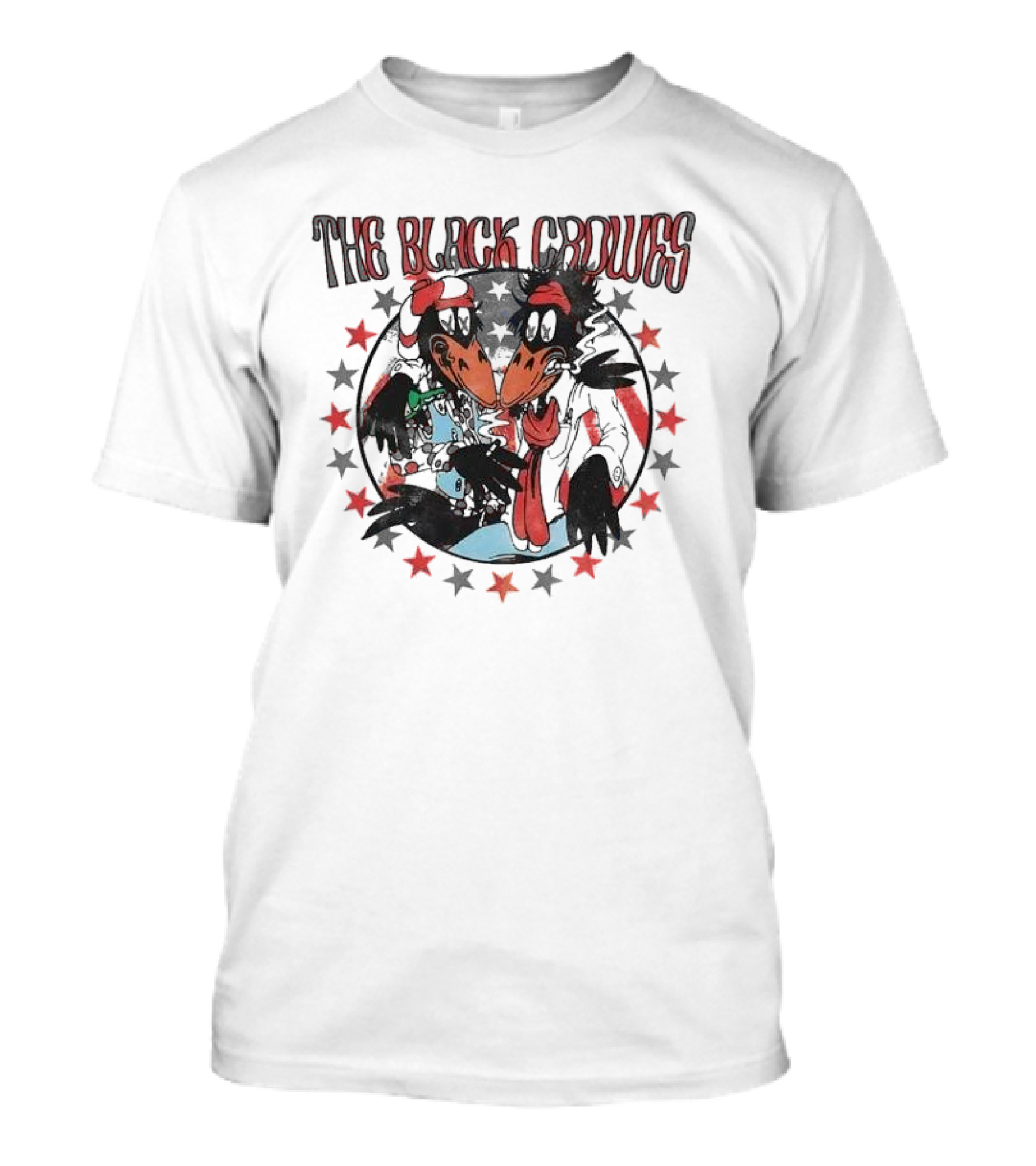 The Black Crowes Cartoon Stars Circle T-Shirt