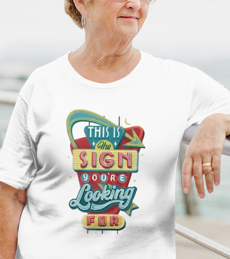 This Is The Sign You’re Looking For Retro Style Neon Arrow T-Shirt