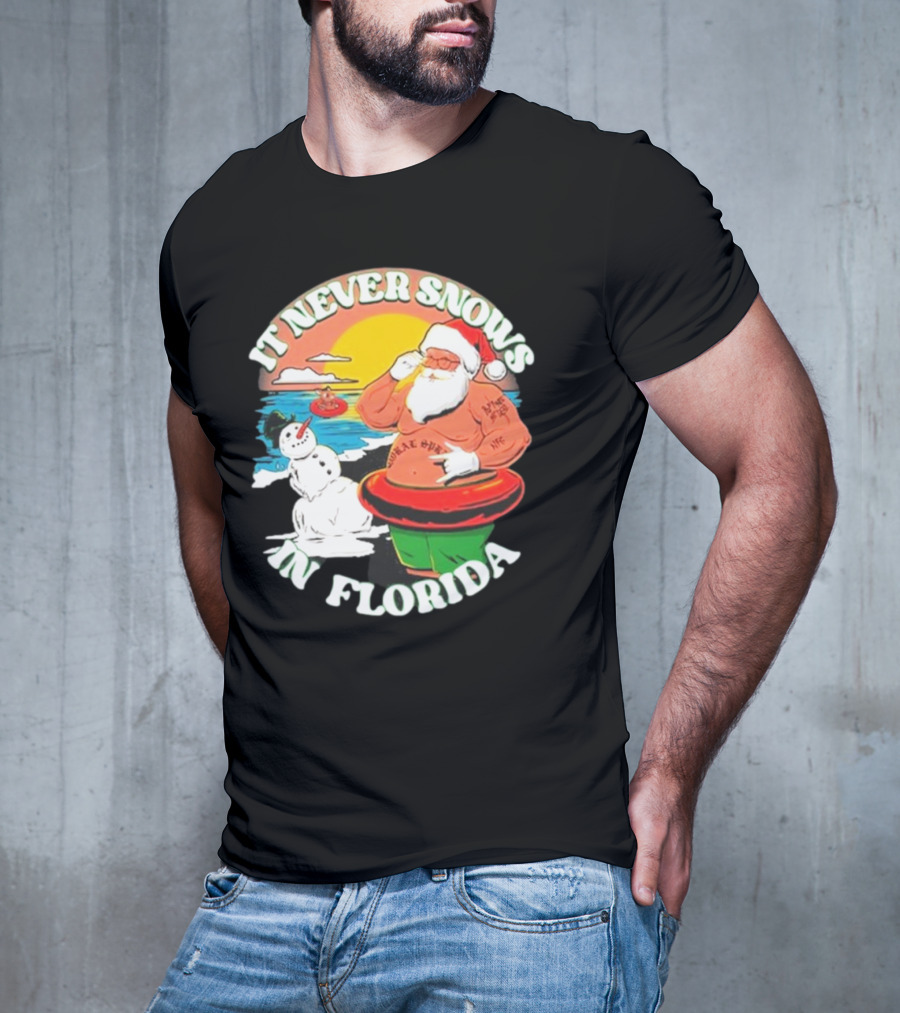 New Found Glory Santa Sunbathing It Never Snows In Florida T-Shirt