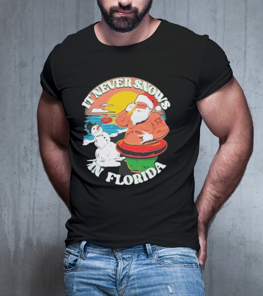 New Found Glory Santa Sunbathing It Never Snows In Florida T-Shirt