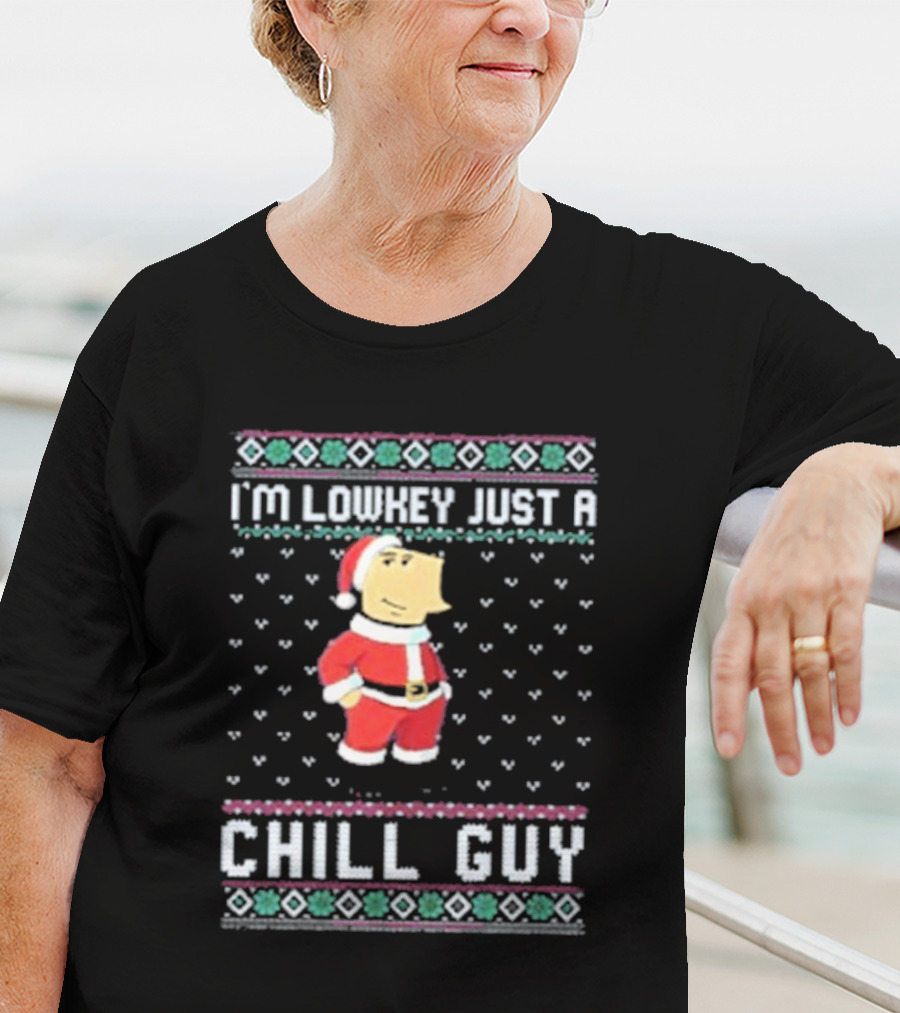 I’m Lowkey Just A Chill Guy Christmas Santa T-Shirt