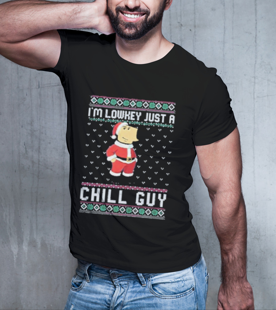 I’m Lowkey Just A Chill Guy Christmas Santa T-Shirt