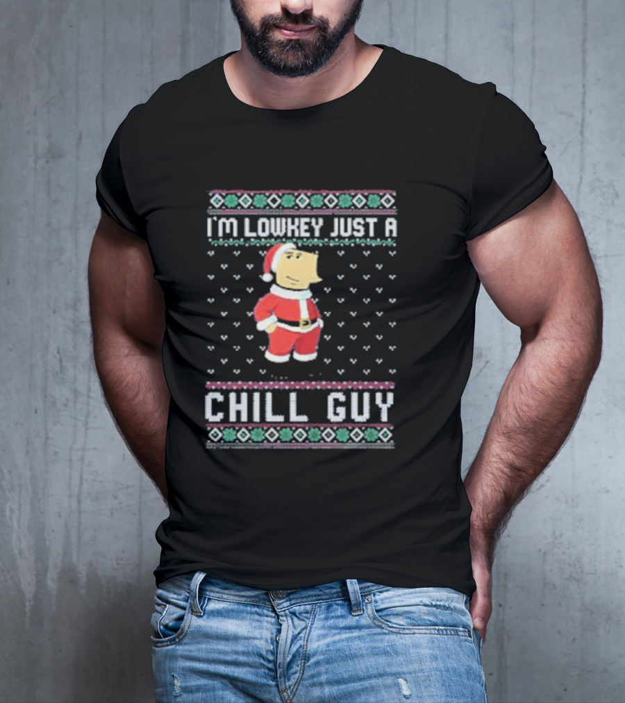 I’m Lowkey Just A Chill Guy Christmas Santa T-Shirt