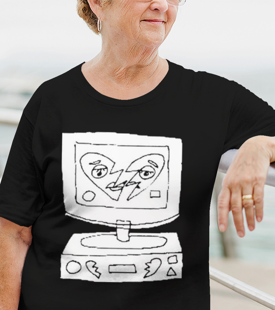 James Marriott Broken Heart Sketch Retro Computer T-Shirt