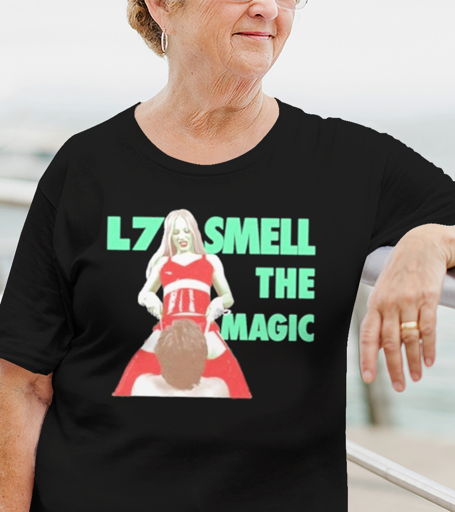 L7 Smell The Magic Band Bold Retro T-Shirt