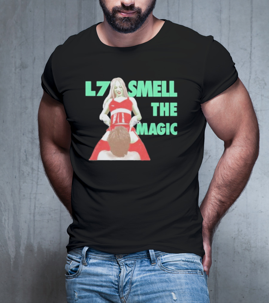 L7 Smell The Magic Band Bold Retro T-Shirt