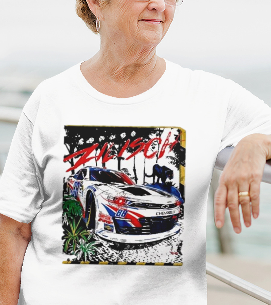 Zilisch 88 Chevrolet Racing Car Jungle Scene T-Shirt