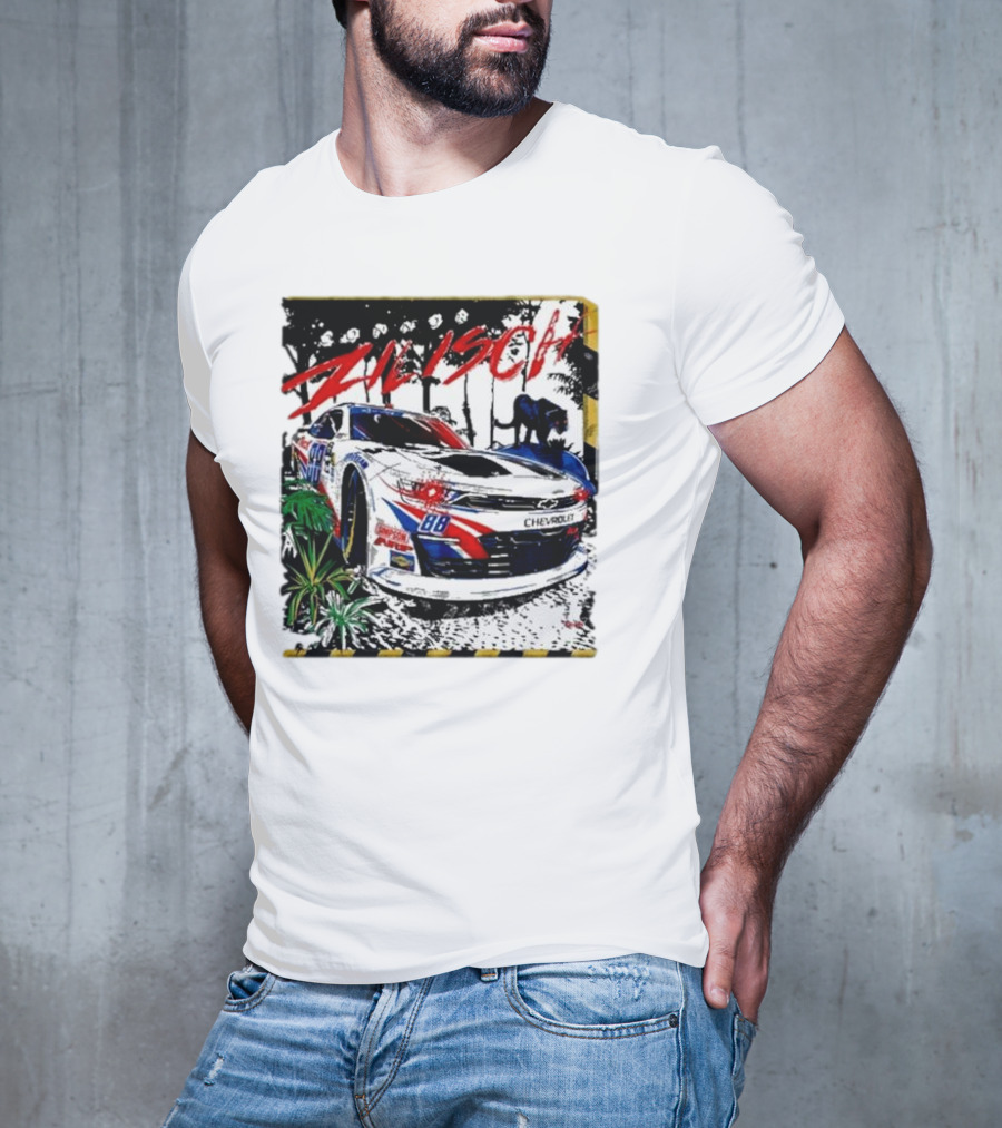 Zilisch 88 Chevrolet Racing Car Jungle Scene T-Shirt