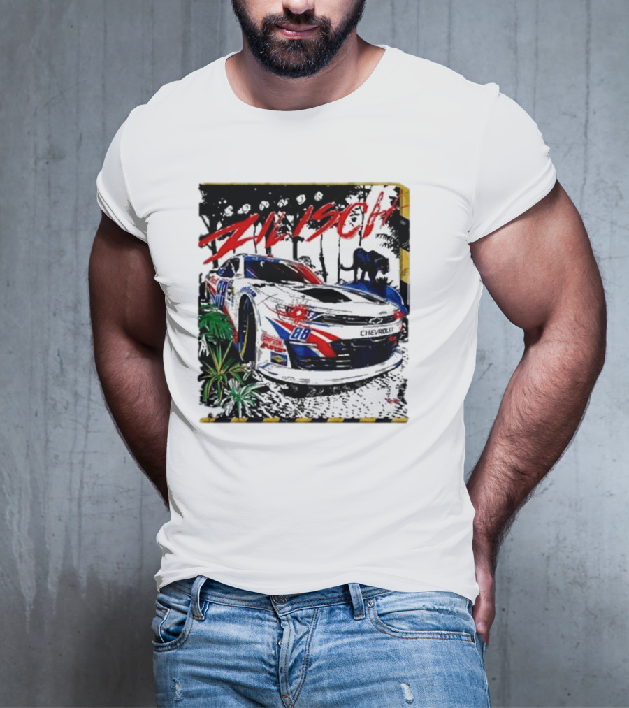 Zilisch 88 Chevrolet Racing Car Jungle Scene T-Shirt
