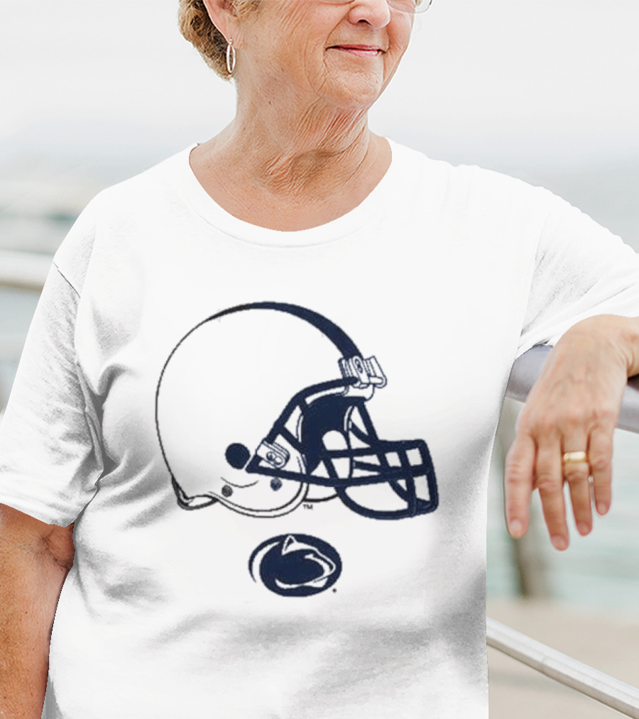 Penn State Nittany Lions Football White Helmet T-Shirt