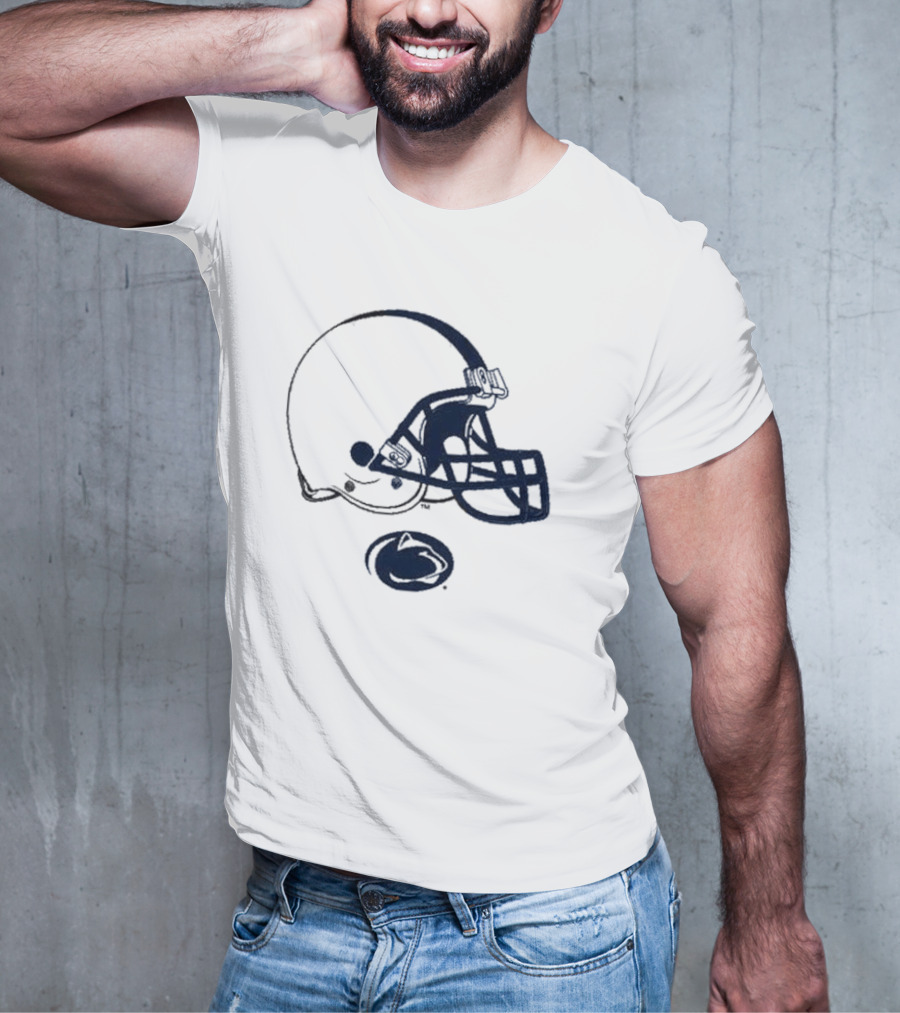 Penn State Nittany Lions Football White Helmet T-Shirt