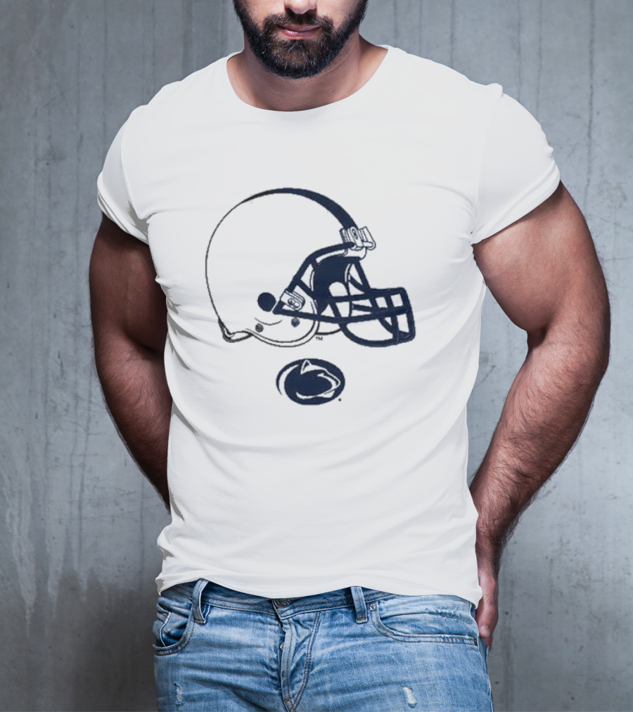 Penn State Nittany Lions Football White Helmet T-Shirt