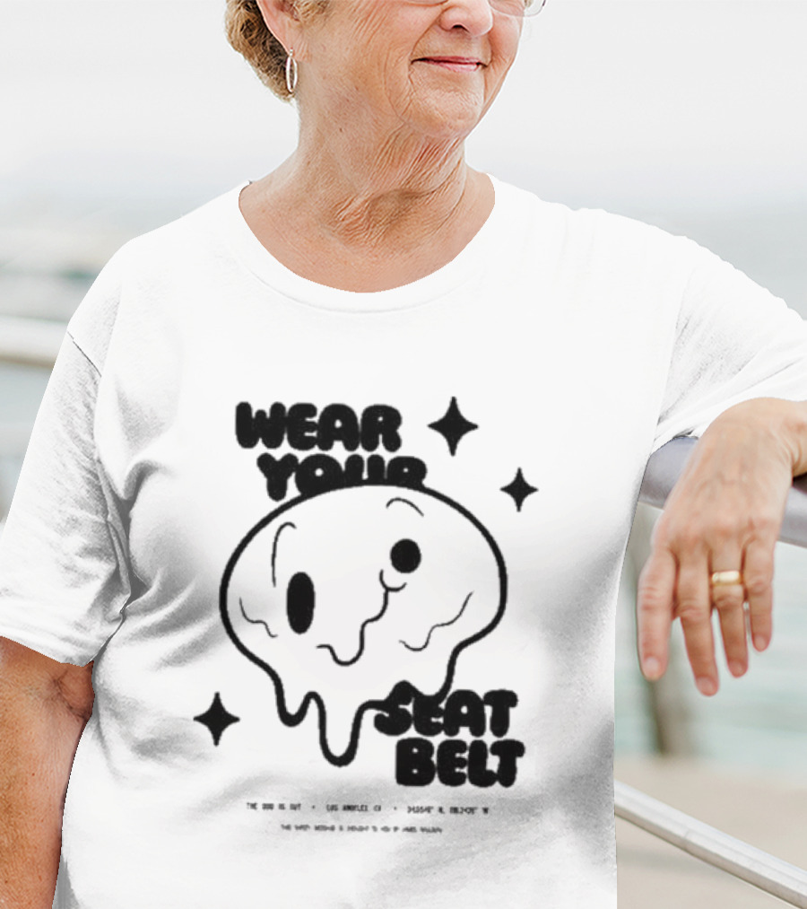 The Odd 1S Out Wear Your Seatbelt Melting Face Safety Reminder T-Shirt
