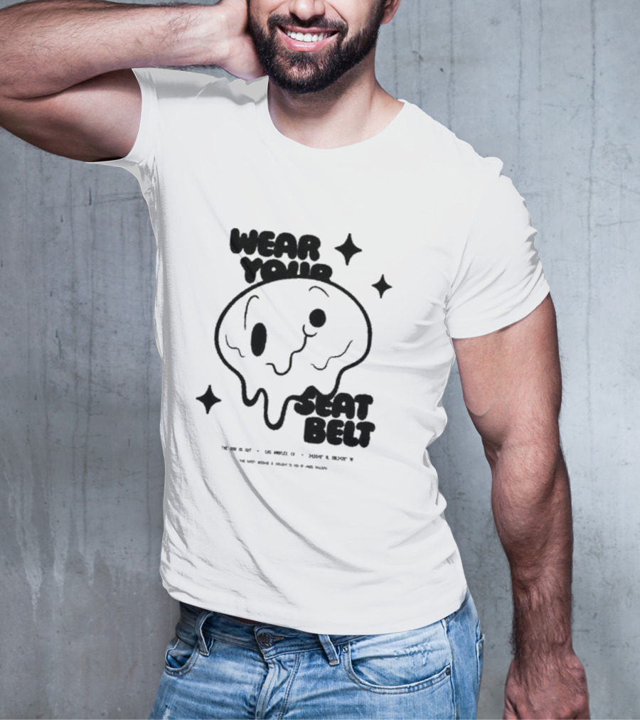 The Odd 1S Out Wear Your Seatbelt Melting Face Safety Reminder T-Shirt