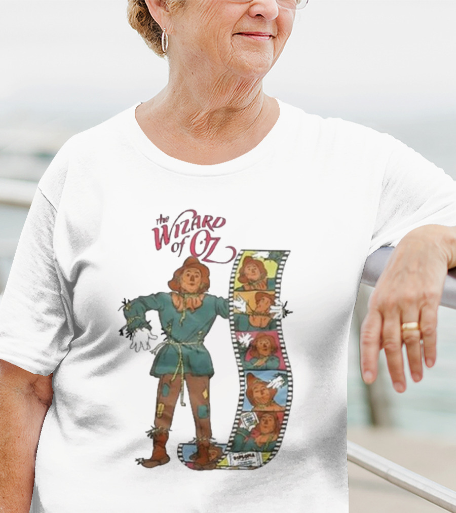 The Wizard Of Oz Movie Scarecrow Filmstrip If I Only Had A Brain T-Shirt