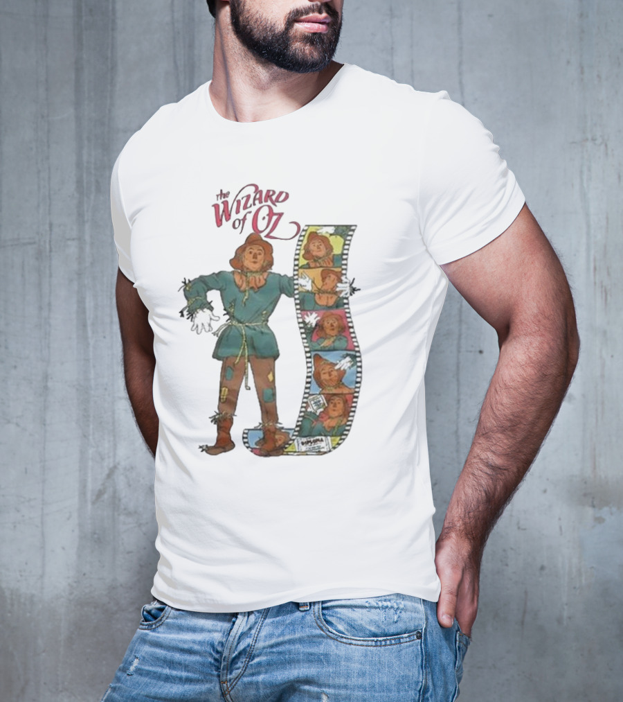 The Wizard Of Oz Movie Scarecrow Filmstrip If I Only Had A Brain T-Shirt