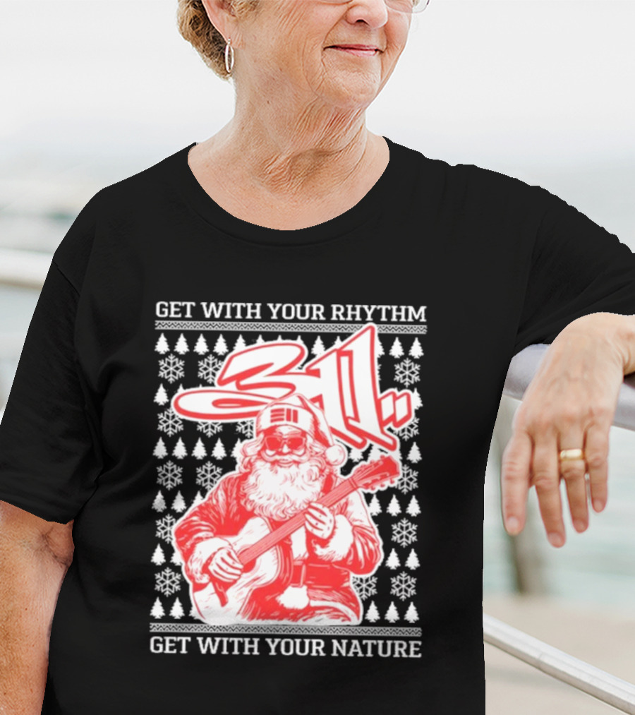 311 Santa Get With Your Rhythm Nature Holiday T-Shirt