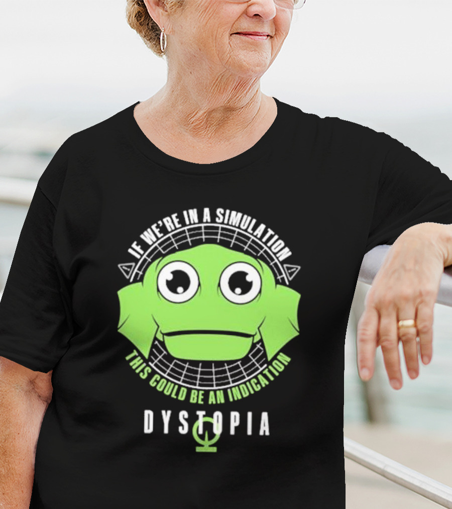 Dystopia If We're In A Simulation This Could Be An Indication Alien Face T-Shirt