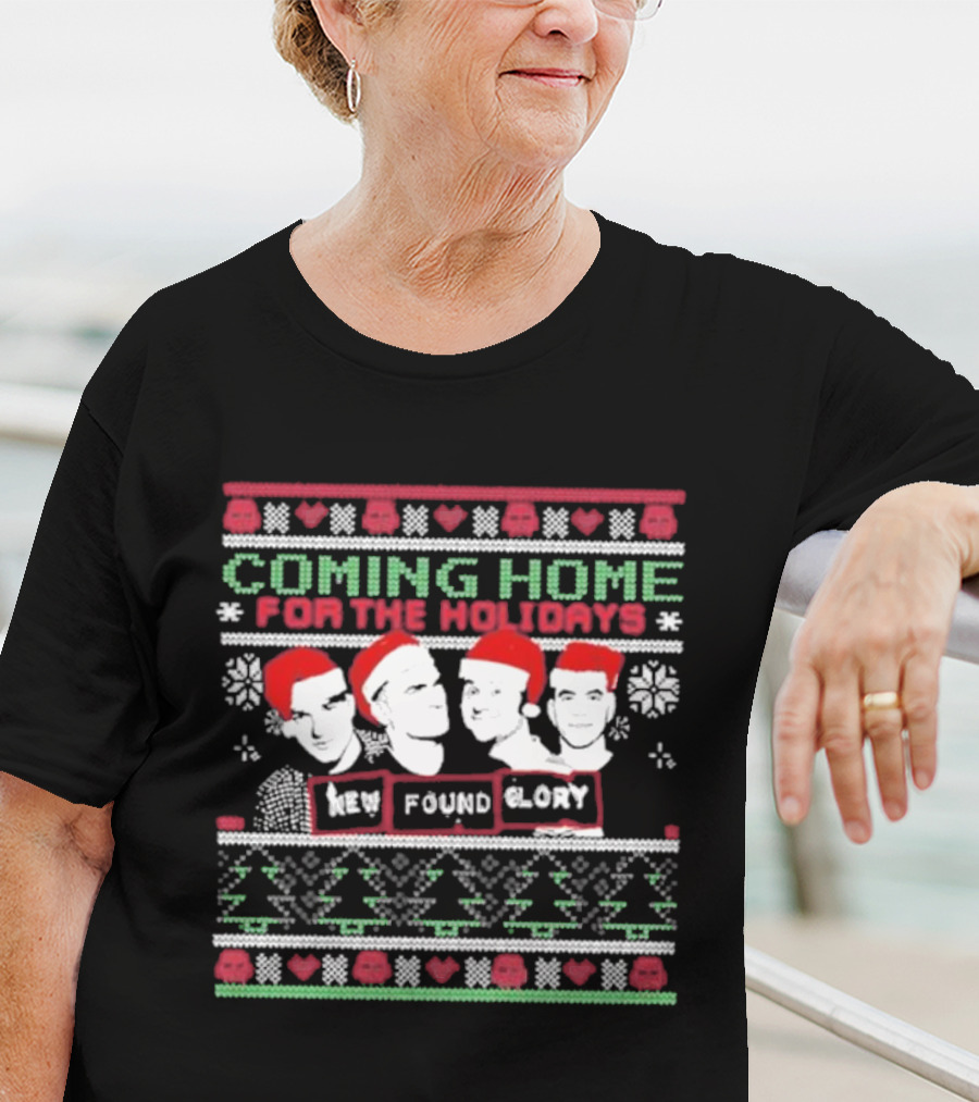 New Found Glory Coming Home For The Holidays Ugly Sweater Band T-Shirt