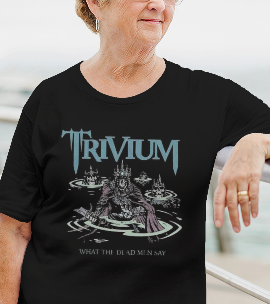 Trivium What The Dead Men Say Skeleton King With Skulls In Water T-Shirt