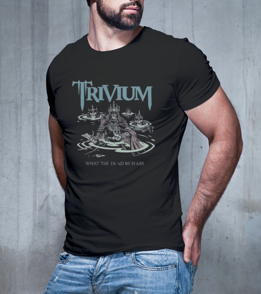 Trivium What The Dead Men Say Skeleton King With Skulls In Water T-Shirt