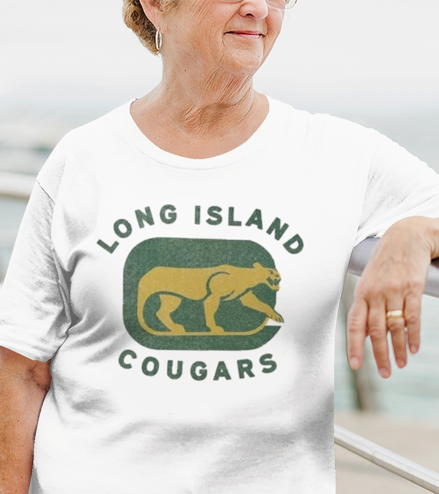 Long Island Cougars New York Hockey Team Iconic T-Shirt