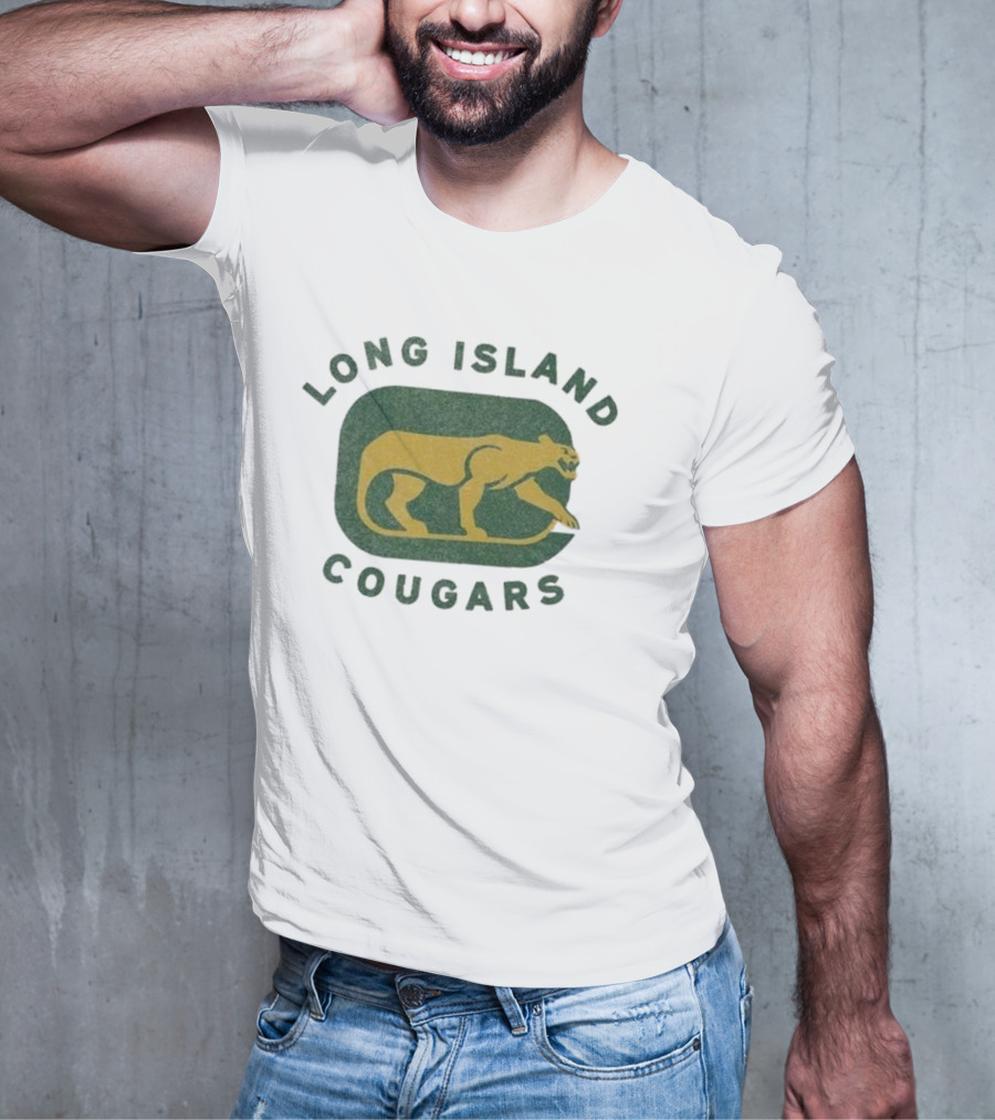 Long Island Cougars New York Hockey Team Iconic T-Shirt
