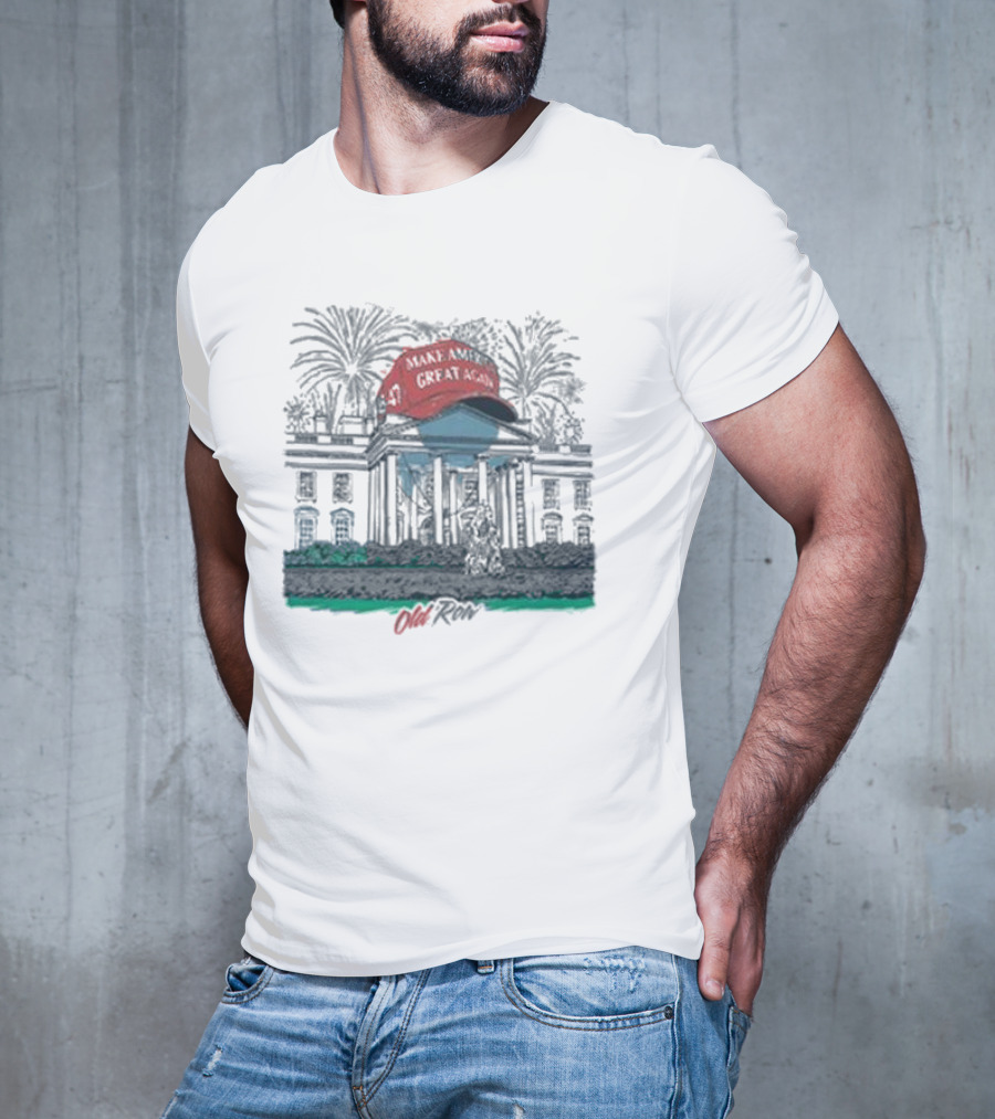Make America Great Again Hat White House Old Row T-Shirt
