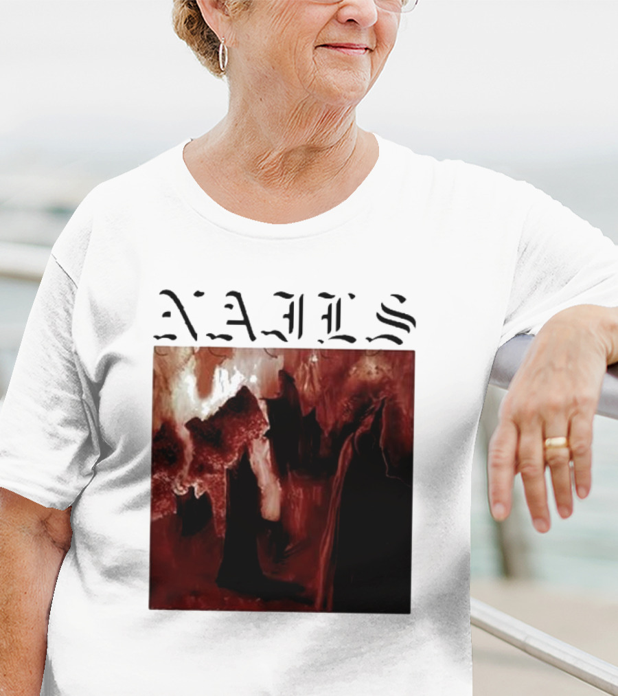 NAILS Abandon All Life Dark Abstract T-Shirt