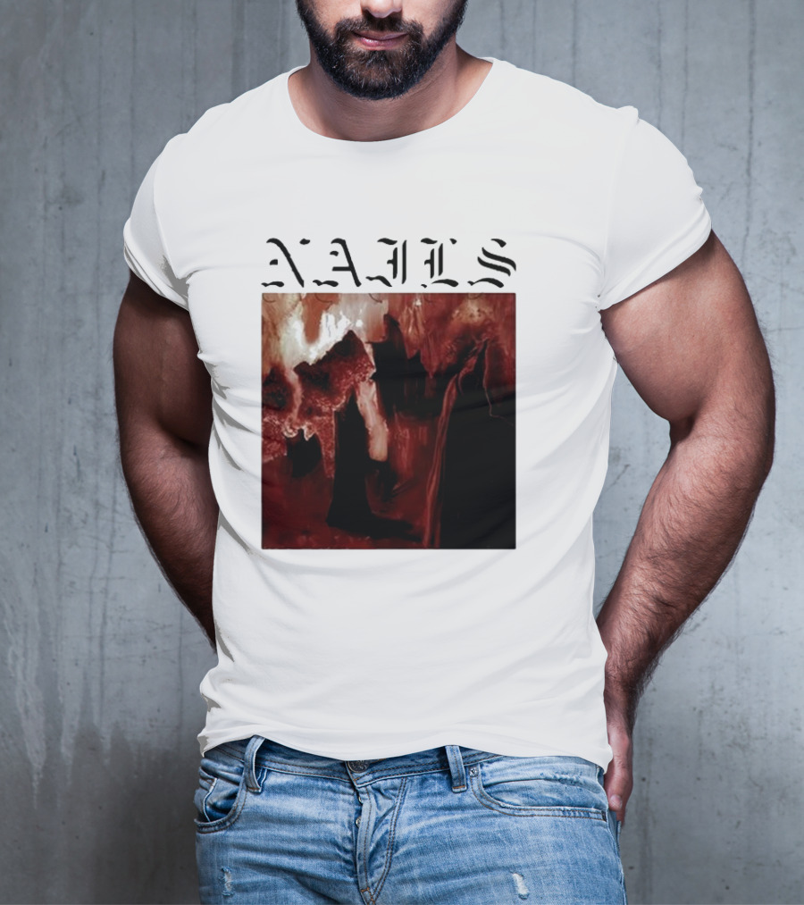 NAILS Abandon All Life Dark Abstract T-Shirt